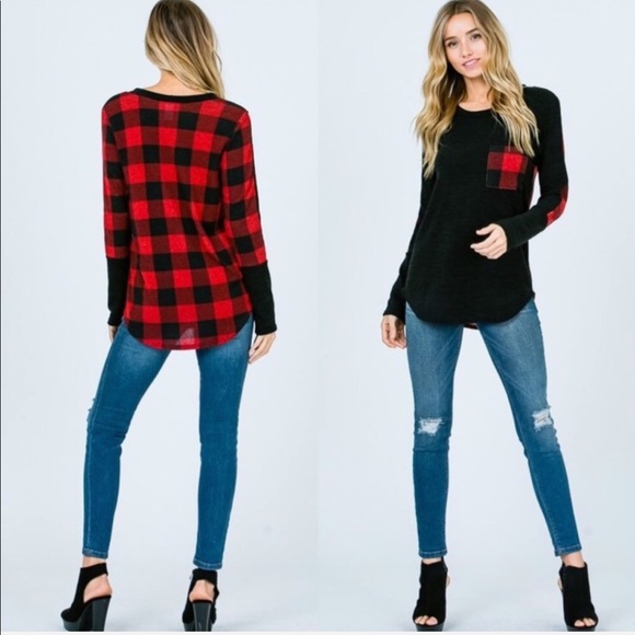 Made in USA Plaid Back Top - Picture 3 of 4